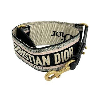 Dior Shoulder Strap Black Light Pink Ivory Leather